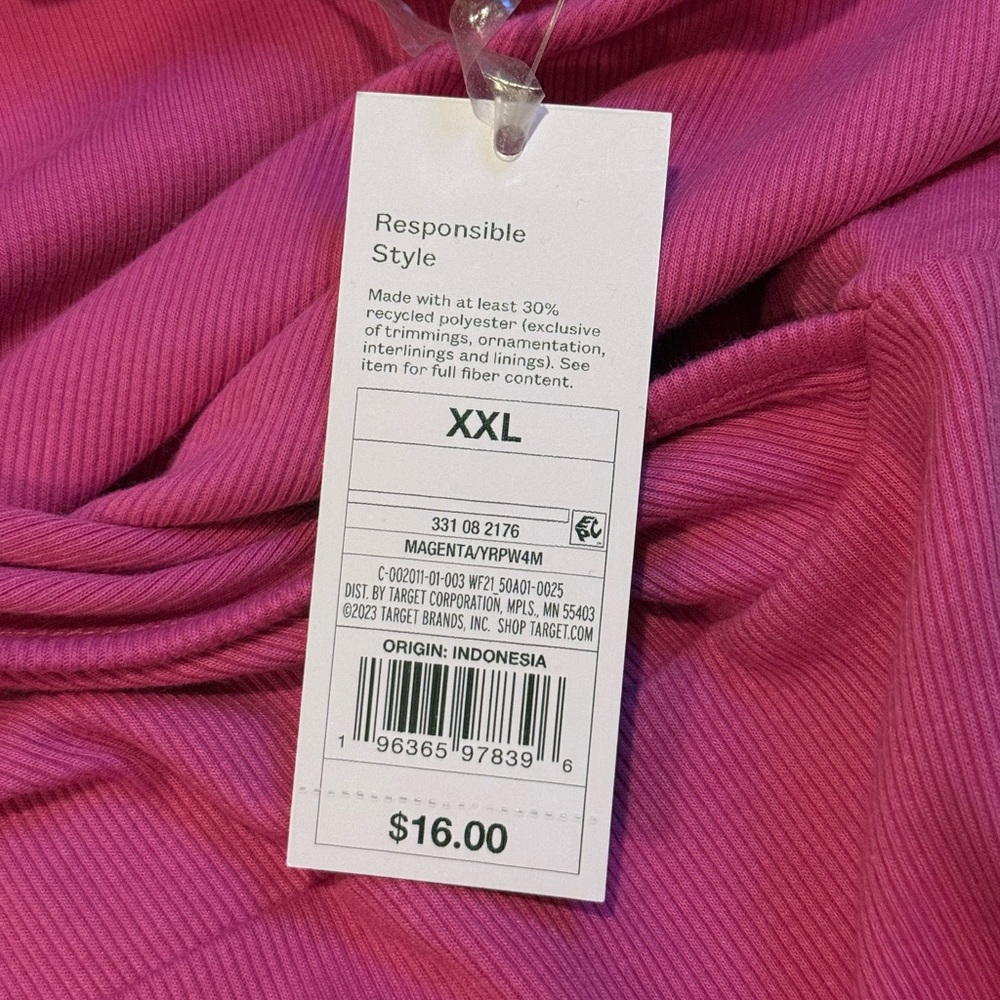Wild Fable Fuchsia Ribbed Dress - Picture 5 of 7